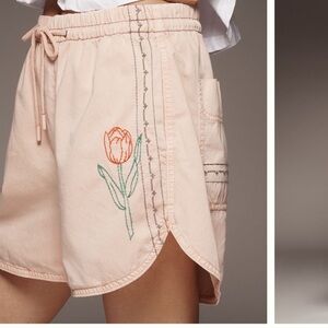 Pilcro Embroidered Woven Shorts
